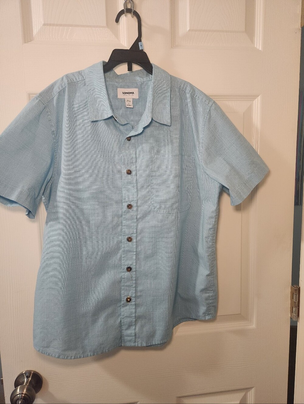 Boys Short Sleeve Button Down EUC L Husky